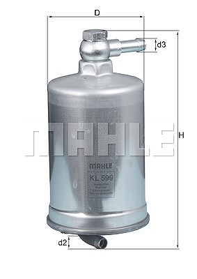 Mahle Kraftstofffilter [Hersteller-Nr. KL599] für Audi von MAHLE
