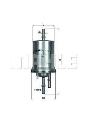 Mahle Kraftstofffilter [Hersteller-Nr. KL156/3] für Audi, Seat, Skoda, VW von MAHLE