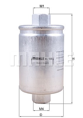 Mahle Kraftstofffilter [Hersteller-Nr. KL158] für Buick, Cadillac, Chevrolet, Daimler, Gm Korea, Jaguar, Land Rover, Lotus, Oldsmobile, Pontiac, Rover von MAHLE