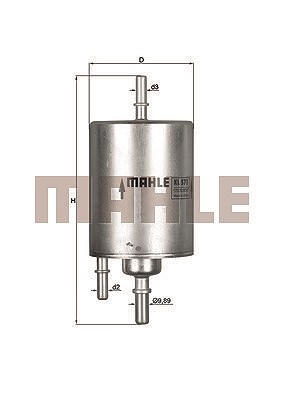 Mahle Kraftstofffilter [Hersteller-Nr. KL573] für Chevrolet, Gm Korea von MAHLE