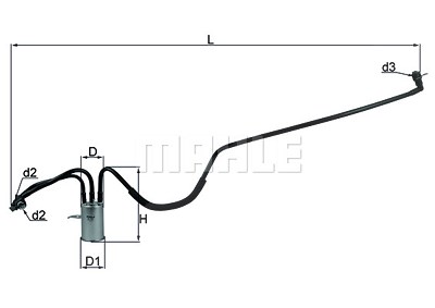 Mahle Kraftstofffilter [Hersteller-Nr. KL553] für Chrysler von MAHLE