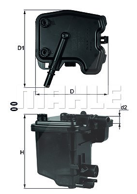 Mahle Kraftstofffilter [Hersteller-Nr. KL431D] für Citroën, Fiat, Ford, Mazda, Mini, Peugeot, Suzuki, Volvo von MAHLE