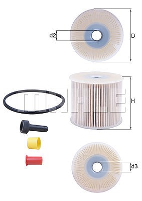 Mahle Kraftstofffilter [Hersteller-Nr. KX85D] für Lancia, Suzuki, Peugeot, Fiat, Citroën von MAHLE