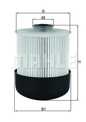 Mahle Kraftstofffilter [Hersteller-Nr. KX338/26D] für Dacia, Mercedes-Benz, Renault von MAHLE