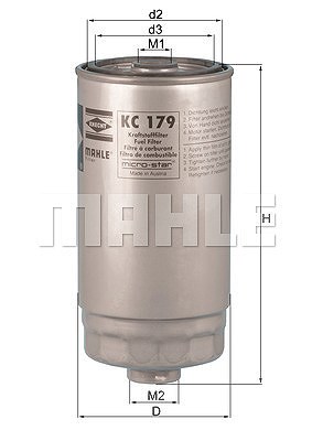 Mahle Kraftstofffilter [Hersteller-Nr. KC179] für Fiat, Kia von MAHLE