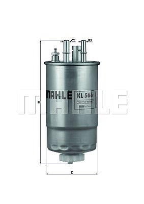 Mahle Kraftstofffilter [Hersteller-Nr. KL566] für Fiat, Ford von MAHLE