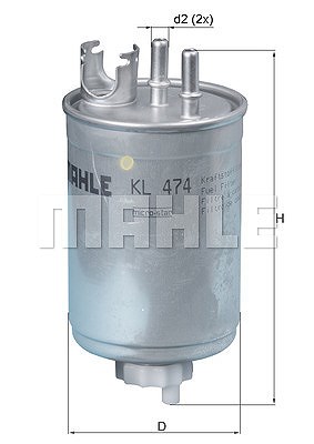 Mahle Kraftstofffilter [Hersteller-Nr. KL474] für Fiat von MAHLE