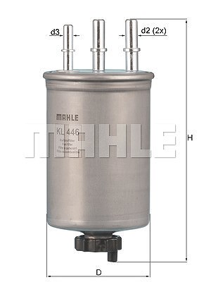 Mahle Kraftstofffilter [Hersteller-Nr. KL446] für Ford, Hyundai, Jaguar, Kia, Ssangyong von MAHLE