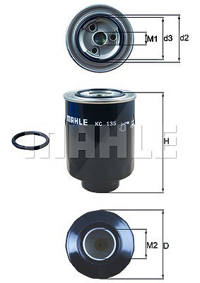 Mahle Kraftstofffilter [Hersteller-Nr. KC135D] für Ford, Toyota von MAHLE