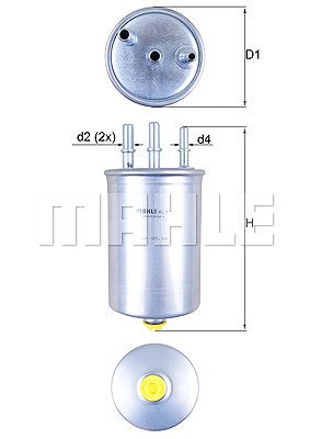 Mahle Kraftstofffilter [Hersteller-Nr. KL511] für Ford von MAHLE