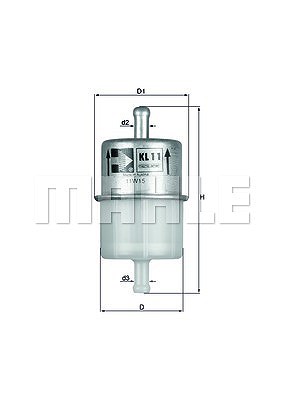 Mahle Kraftstofffilter [Hersteller-Nr. KL11OF] für Gaz, Honda, Mazda, Subaru von MAHLE