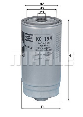 Mahle Kraftstofffilter [Hersteller-Nr. KC199] für Hyundai von MAHLE