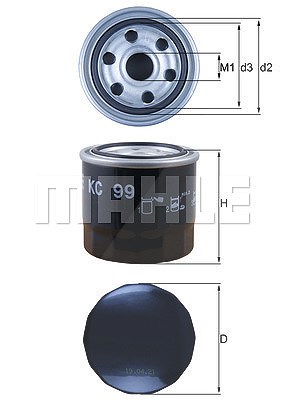 Mahle Kraftstofffilter [Hersteller-Nr. KC99] von MAHLE