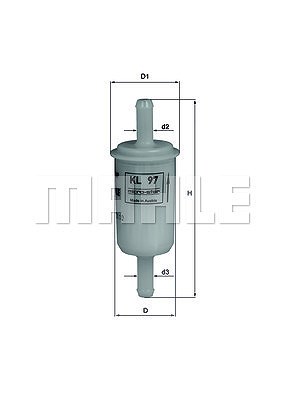 Mahle Kraftstofffilter [Hersteller-Nr. KL97OF] von MAHLE