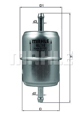 Mahle Kraftstofffilter [Hersteller-Nr. KL18OF] für Mercedes-Benz von MAHLE