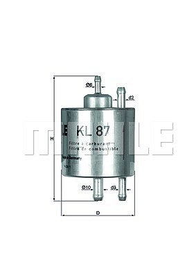 Mahle Kraftstofffilter [Hersteller-Nr. KL87] für Mercedes-Benz von MAHLE