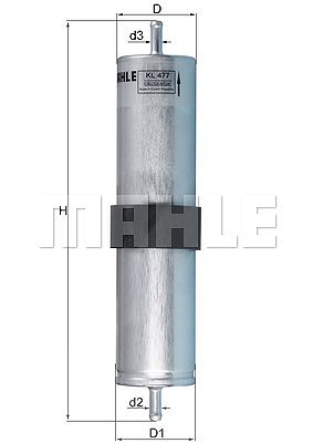 Mahle Kraftstofffilter [Hersteller-Nr. KL477] für Mini von MAHLE