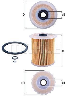 Mahle Kraftstofffilter [Hersteller-Nr. KX75D] für Renault von MAHLE