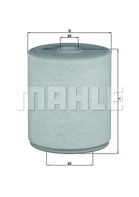 Mahle Luftfilter [Hersteller-Nr. LX2049/4] für Audi von MAHLE