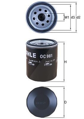 Mahle Ölfilter [Hersteller-Nr. OC981] für Austin, Ford Usa, Jeep, Rover, Saab, Seat, Skoda, Subaru, Toyota von MAHLE