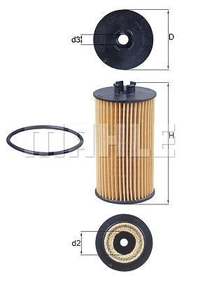 Mahle Ölfilter [Hersteller-Nr. OX401D] für Alfa Romeo, Chevrolet, Fiat, Opel, Saab, Suzuki von MAHLE