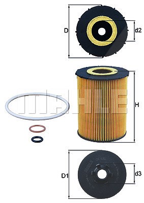 Mahle Ölfilter [Hersteller-Nr. OX636D] für BMW, Rolls-royce, Alpina von MAHLE