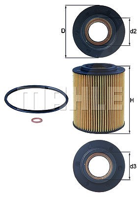 Mahle Ölfilter [Hersteller-Nr. OX154/1D] für Alpina, BMW, Wiesmann von MAHLE