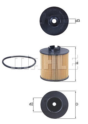 Mahle Ölfilter [Hersteller-Nr. OX341D] für Audi, VW, Skoda, Seat von MAHLE