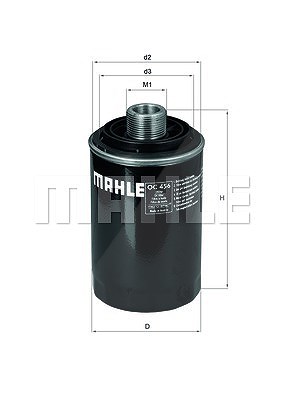 Mahle Ölfilter [Hersteller-Nr. OC456] für Audi, Seat, Skoda, VW von MAHLE