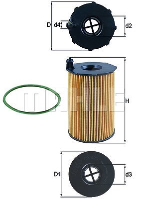 Mahle Ölfilter [Hersteller-Nr. OX420D] für Audi, Porsche, VW von MAHLE