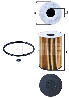 Mahle Ölfilter [Hersteller-Nr. OX787D] für Audi, Seat, Skoda, VW von MAHLE