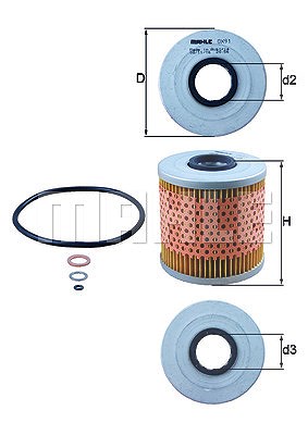 Mahle Ölfilter [Hersteller-Nr. OX91D] für BMW von MAHLE