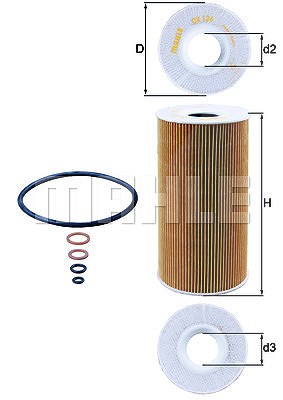 Mahle Ölfilter [Hersteller-Nr. OX126D] für BMW, Land Rover, Opel von MAHLE