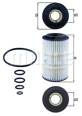 Mahle Ölfilter [Hersteller-Nr. OX345/7D] für Chrysler, Mercedes-Benz von MAHLE