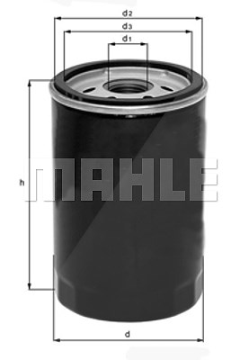 Mahle Ölfilter [Hersteller-Nr. OC323] für Jaguar, Daimler, Lincoln von MAHLE