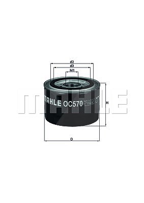 Mahle Ölfilter [Hersteller-Nr. OC570] für Fiat, Iveco von MAHLE