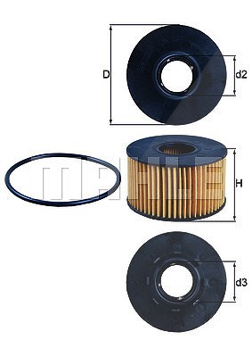 Mahle Ölfilter [Hersteller-Nr. OX191D] für Ford, Jaguar von MAHLE