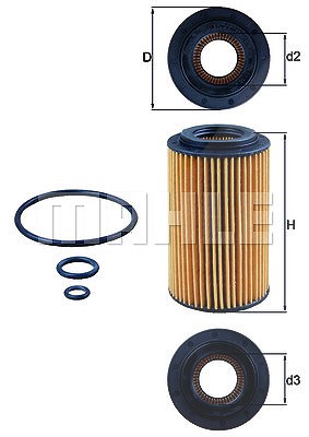 Mahle Ölfilter [Hersteller-Nr. OX153/7D1] für Honda von MAHLE