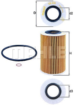 Mahle Ölfilter [Hersteller-Nr. OX436D] für Hyundai, Kia von MAHLE