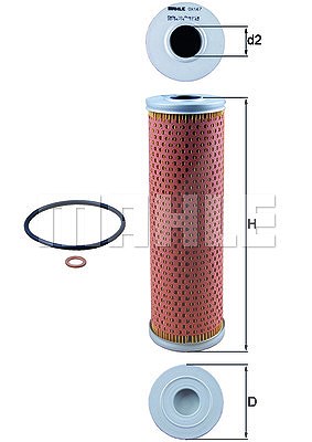 Mahle Ölfilter [Hersteller-Nr. OX147D] für Mercedes-Benz von MAHLE