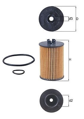 Mahle Ölfilter [Hersteller-Nr. OX382D] für Mercedes-Benz von MAHLE