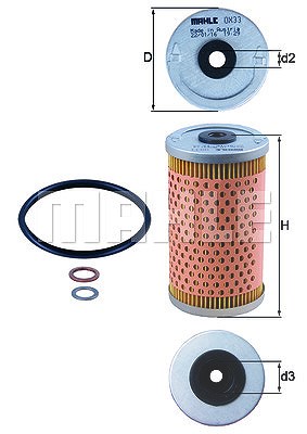 Mahle Ölfilter [Hersteller-Nr. OX33D] für Mercedes-Benz von MAHLE