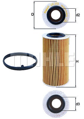 Mahle Ölfilter [Hersteller-Nr. OX370D1] für Volvo von MAHLE