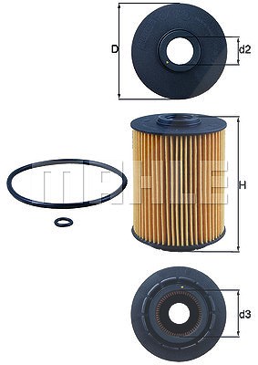 Mahle Ölfilter [Hersteller-Nr. OX356D] für VW von MAHLE