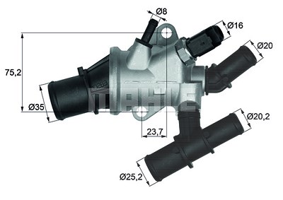 Mahle Thermostat, Kühlmittel [Hersteller-Nr. TI16288] für Alfa Romeo, Fiat, Lancia von MAHLE