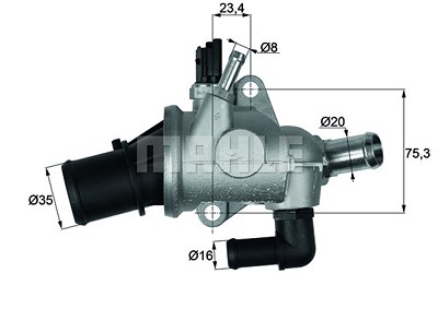 Mahle Thermostat, Kühlmittel [Hersteller-Nr. G.935.88] für Lancia, Alfa Romeo von MAHLE