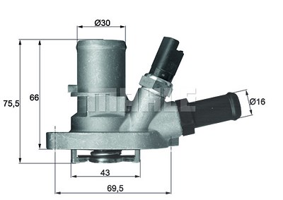 Mahle Thermostat, Kühlmittel [Hersteller-Nr. TI14988] für Fiat, Ford von MAHLE