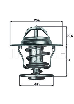 Mahle Thermostat, Kühlmittel [Hersteller-Nr. TX1392D] für Opel, Renault, Volvo von MAHLE