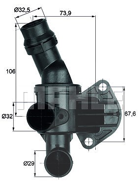 Mahle Thermostat mit Dichtung [Hersteller-Nr. TI687] für VW, Skoda, Seat, Audi von MAHLE