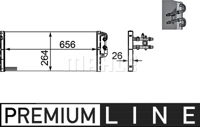 Mahle Niedertemperaturkühler, Ladeluftkühler [Hersteller-Nr. CIR18000P] für BMW von MAHLE